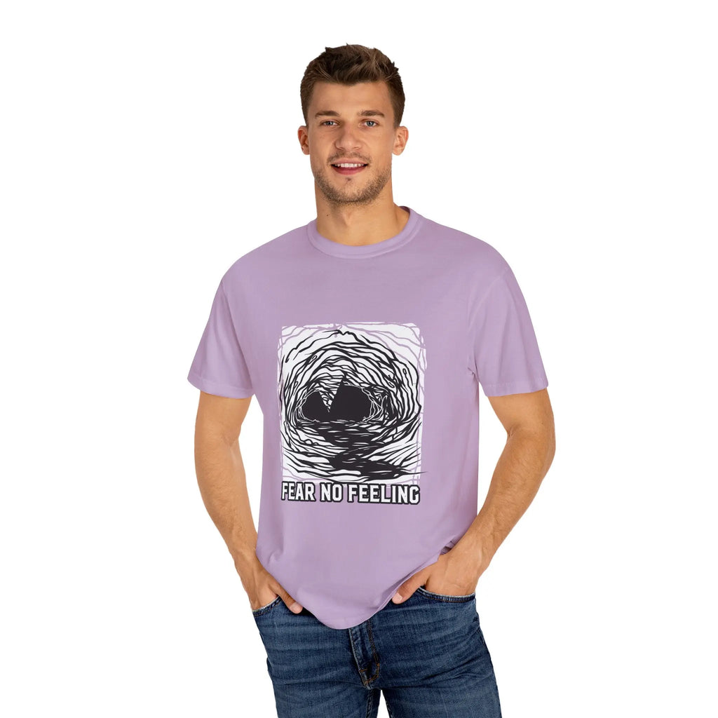 Fear No Feeling Artistic Design Graphic T-Shirt - Sinful Threads