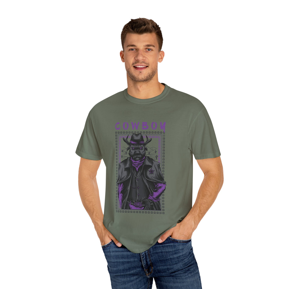 Warrior Cowboy Graphic Unisex Relaxed Fit T-Shirt