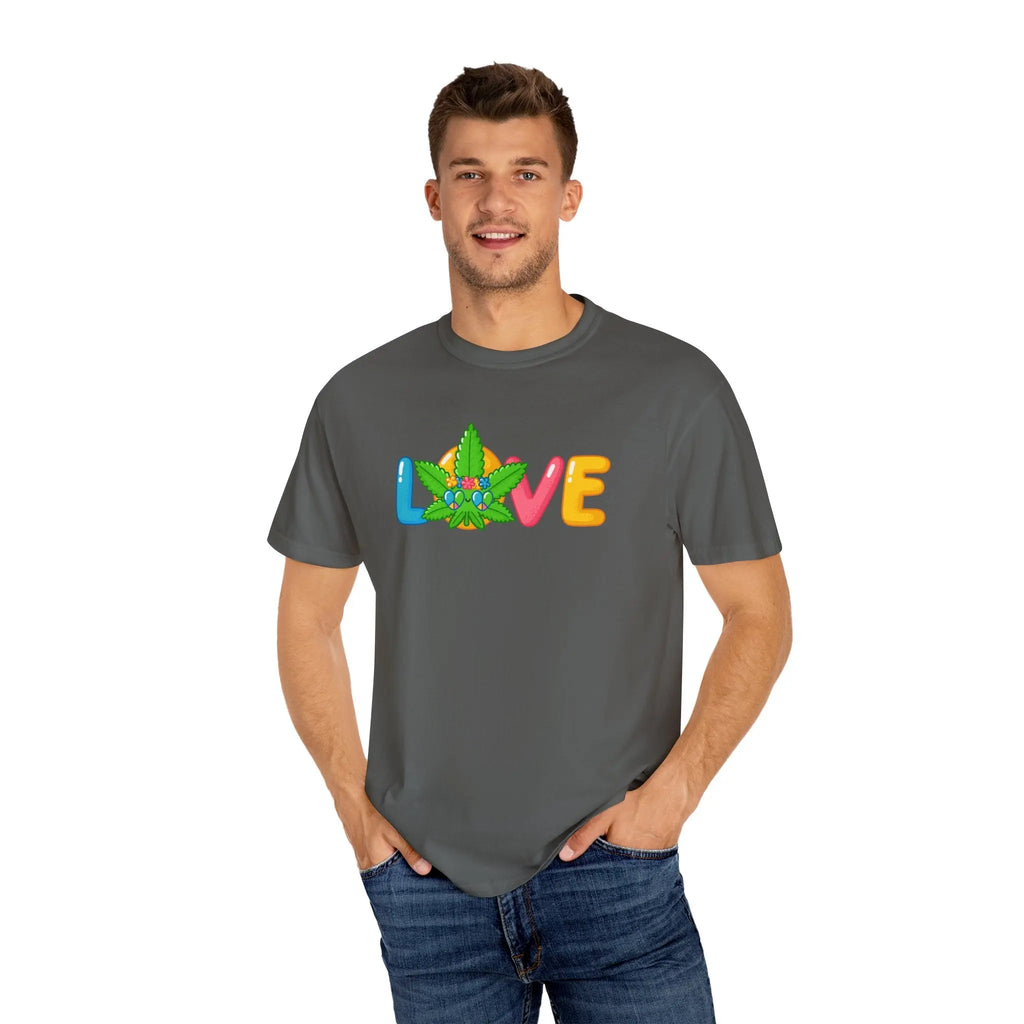 Love Stoner Graphic Shirt - Buy Minimalist Cannabis Valentine Gift - Sinful Threads