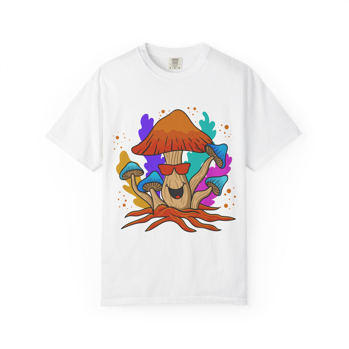 Psychedelic Mushroom Tee - Trippy Sunglasses Fungi Gift