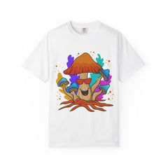 Psychedelic Mushroom Tee - Trippy Sunglasses Fungi Gift