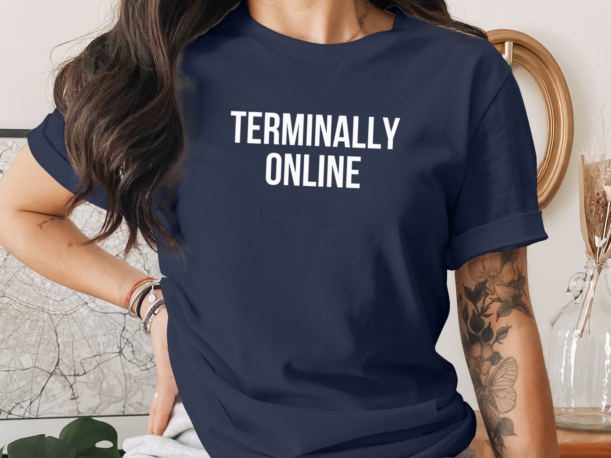 Terminally Online Bold Statement Tee product
