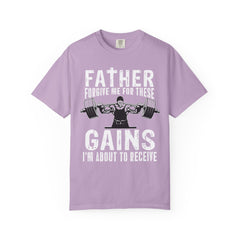 Father Forgive Gains Gym Shirt - Christian Humor Gift