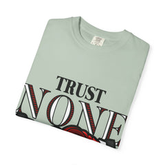 Trust None Tee – Snake Handshake Dark Streetwear
