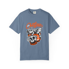 Outlaw Skull with Bat Rider Life To Ride Graphic T-Shirt