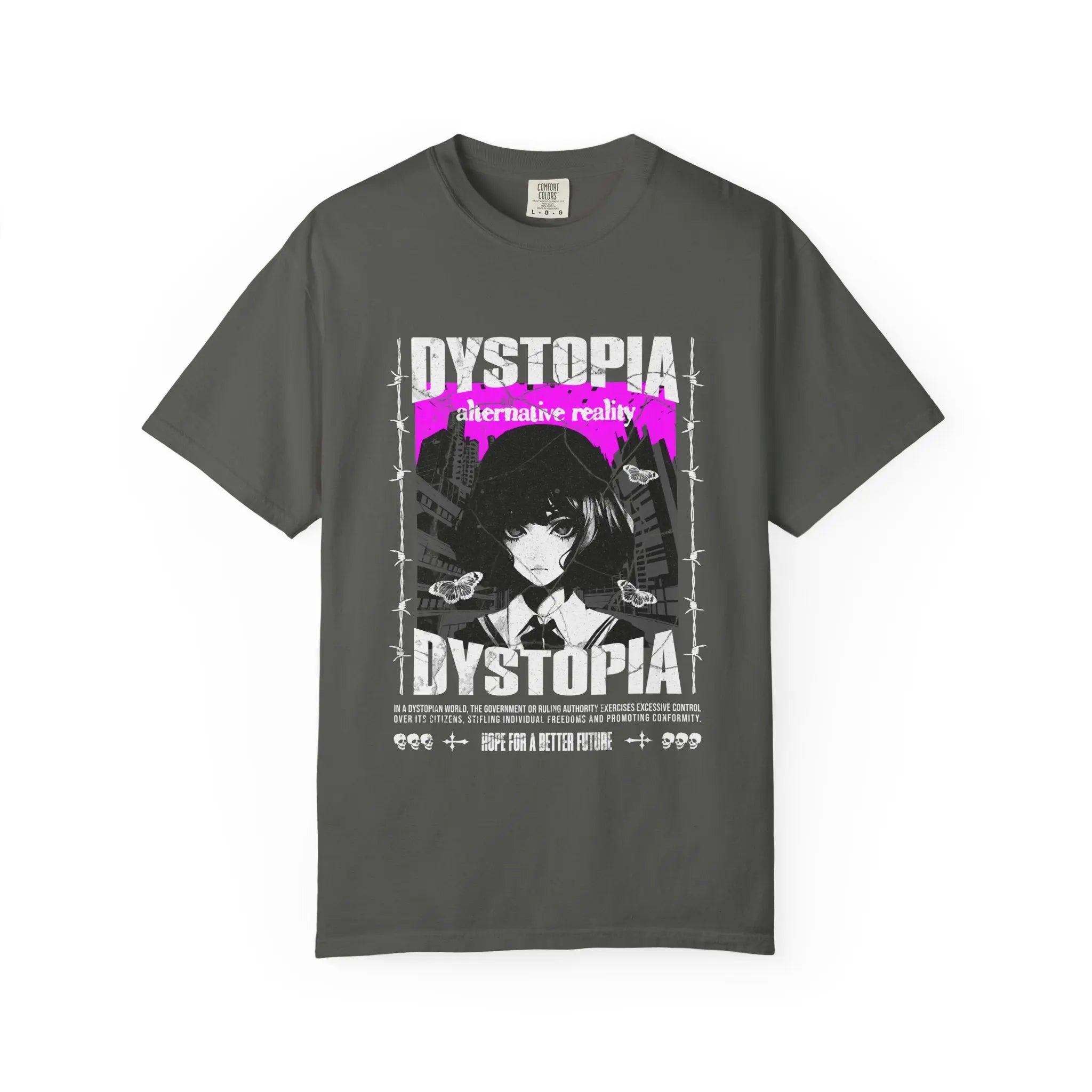 Dark Academia Tee - Urban Grunge Anime Girl Aesthetic - Sinful Threads