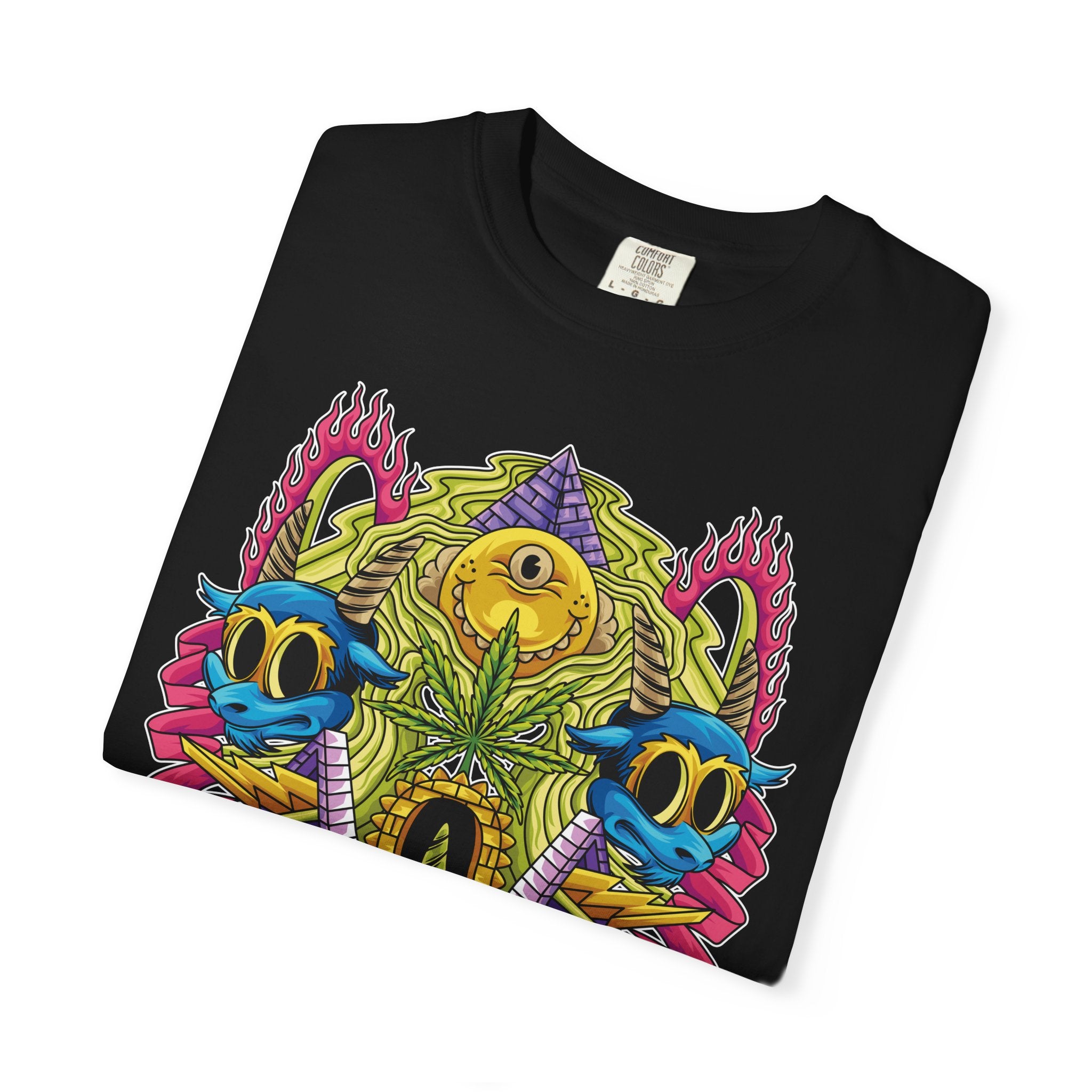 Trippy Monster Tee - Psychedelic Monster Tee - Weed Art Gift - Sinful Threads