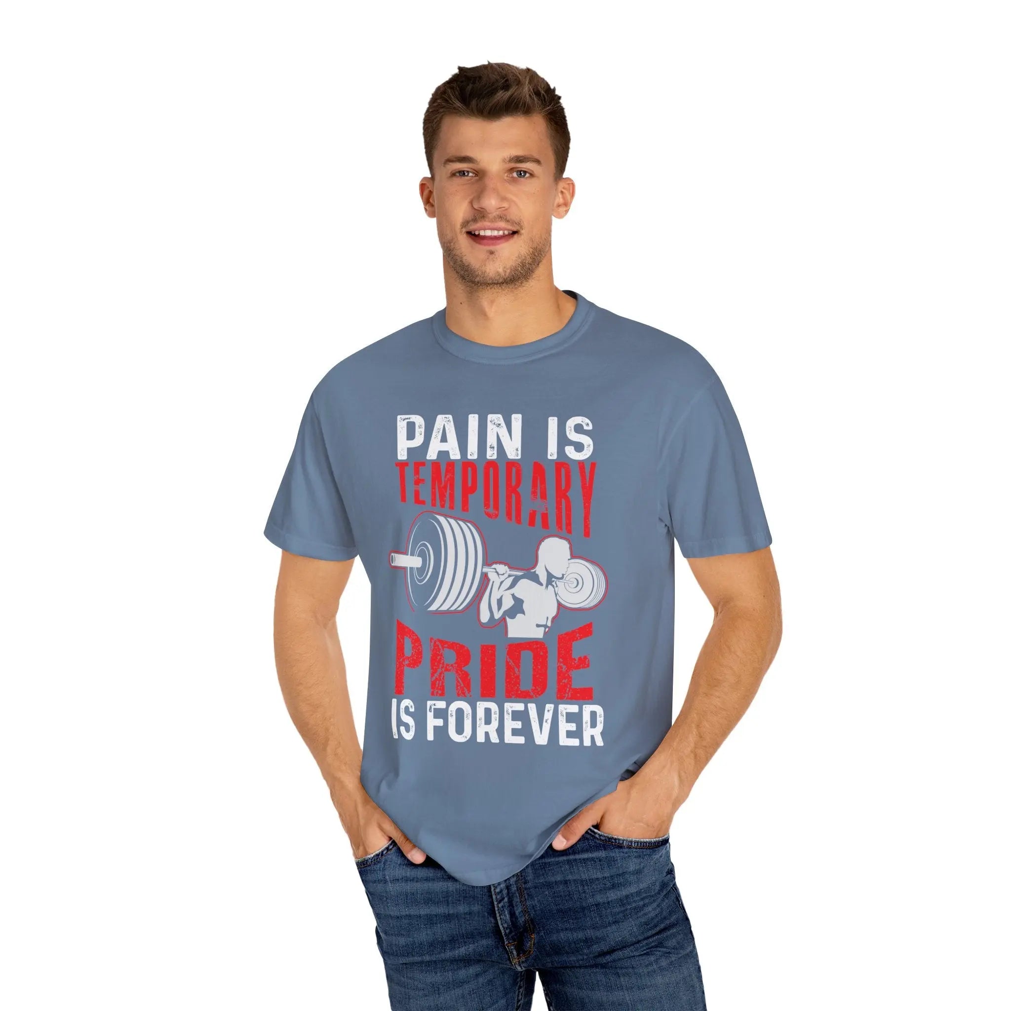 Motivational T-Shirt – Pain is Temporary Pride Forever Printify