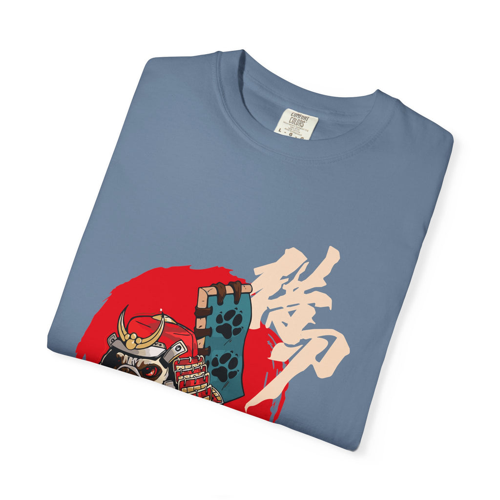 Pug Dog Graphic Tee Japanese Samurai Art Gift - Sinful Threads