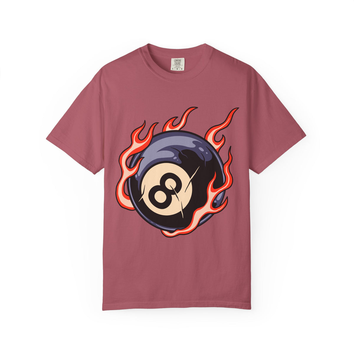 Billiards Player Shirt - Flaming Eight Ball - Pool Player Gift - Sinful Threads