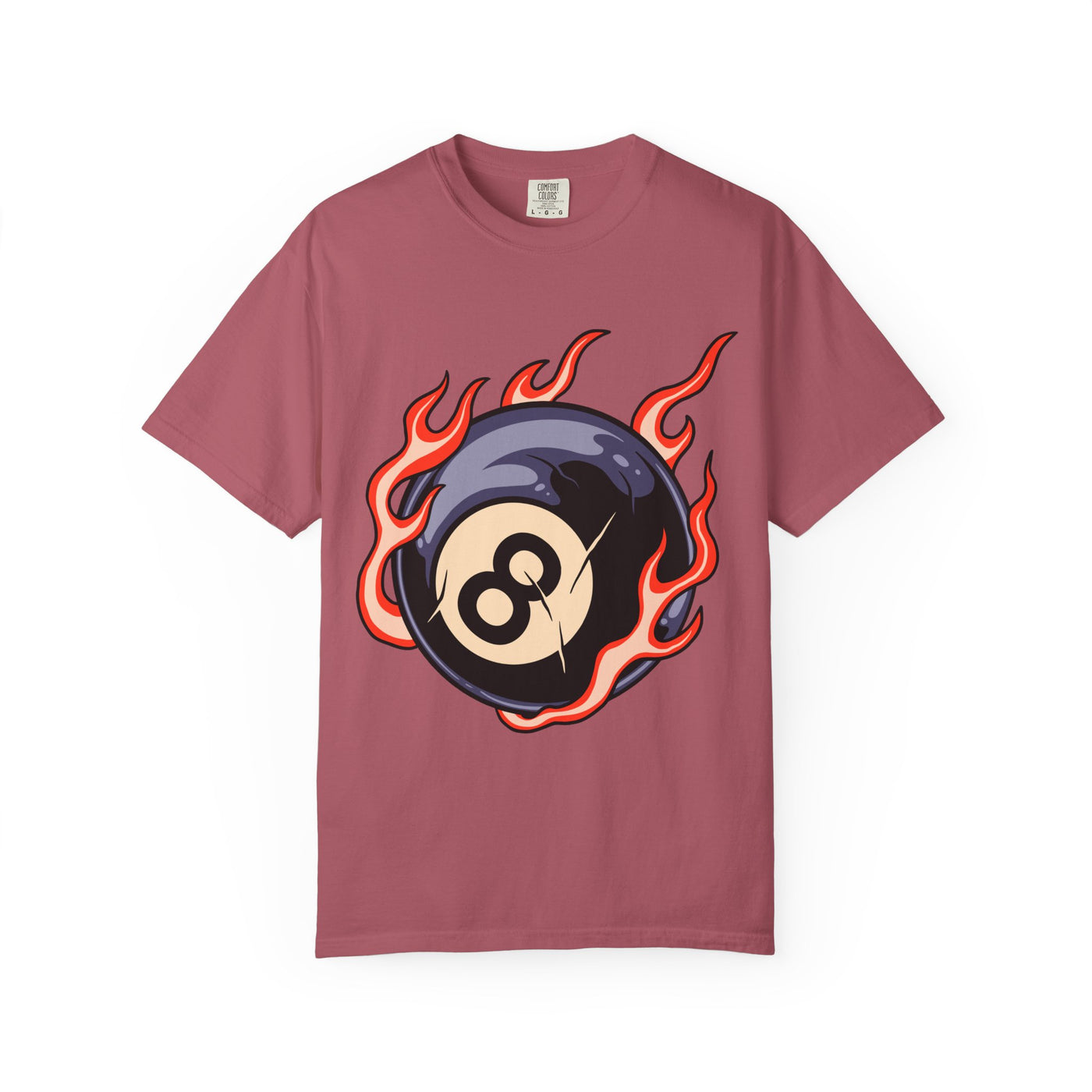 Billiards Player Shirt - Flaming Eight Ball - Pool Player Gift - Sinful Threads