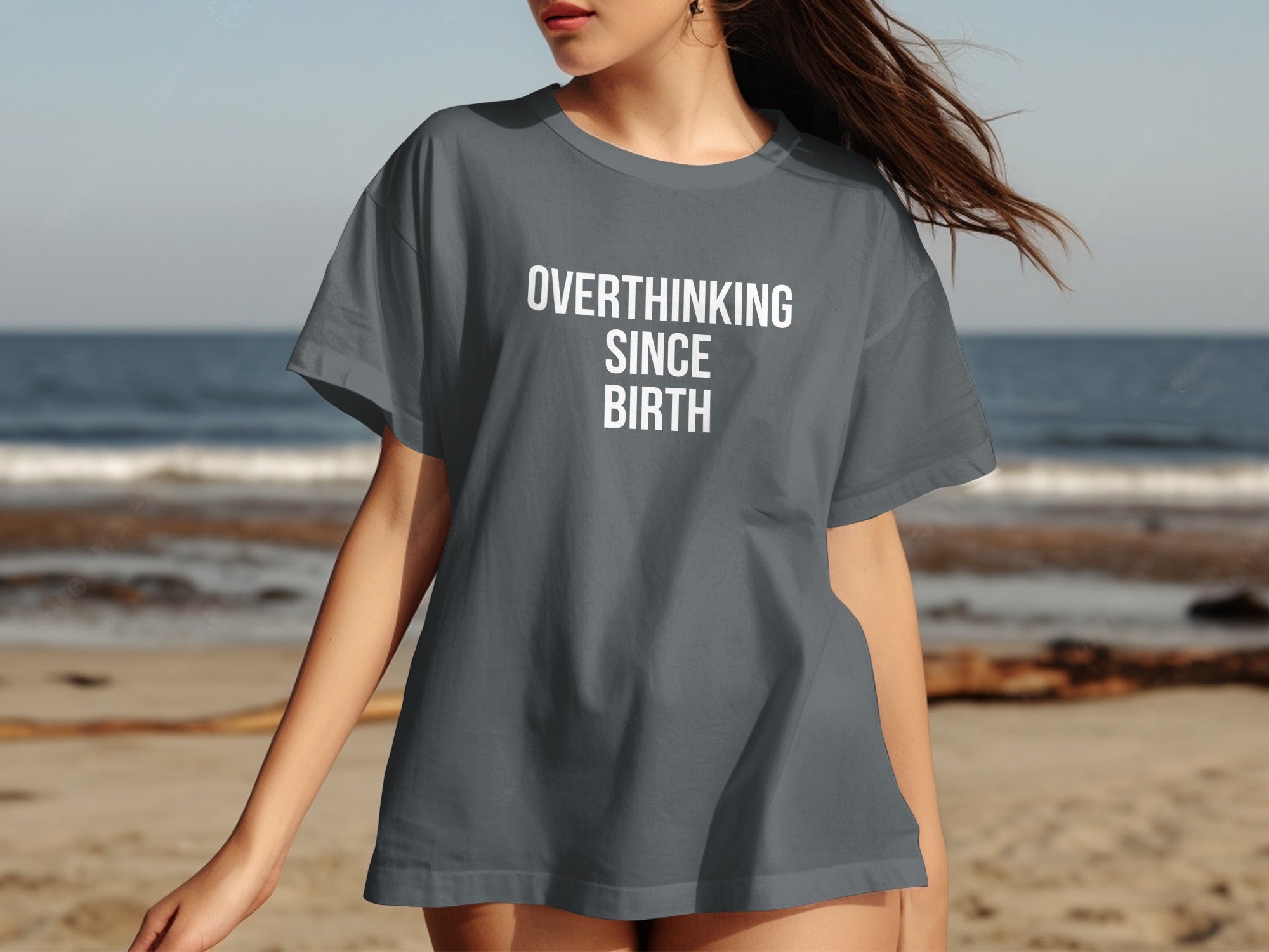 Overthinking Since Birth Statement T-shirt product type