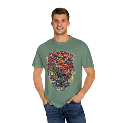 Mushroom skull shirt - fungi gothic tee - macabre gift