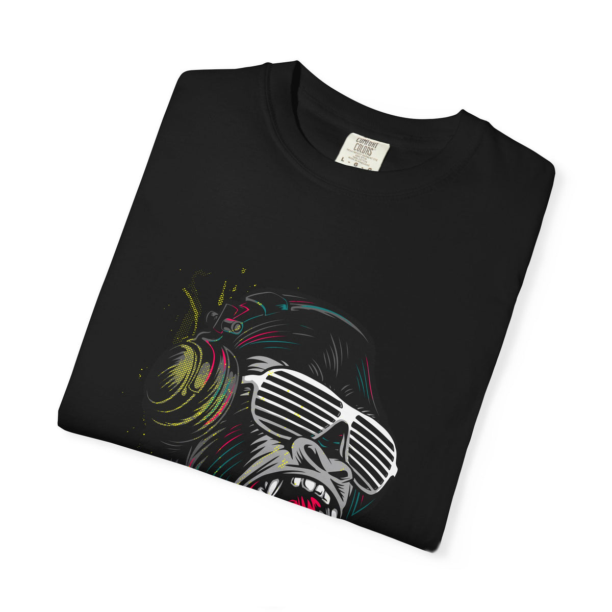 Angry Gorilla With Headphones And Glasses Design T-Shirt - Sinful Threads