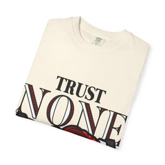 Trust None Tee – Snake Handshake Dark Streetwear