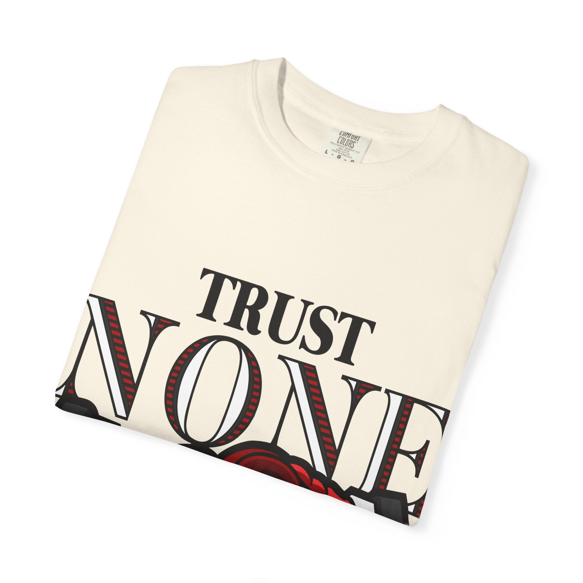 Trust None Tee – Snake Handshake Dark Streetwear - Sinful Threads
