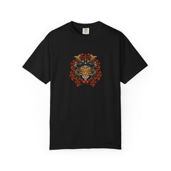 Samurai Tiger Shirt - Japanese Floral Tee - Cool Art Gift