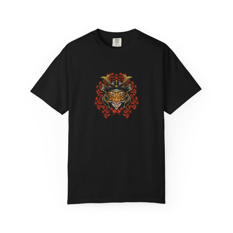Samurai Tiger Shirt - Japanese Floral Tee - Cool Art Gift