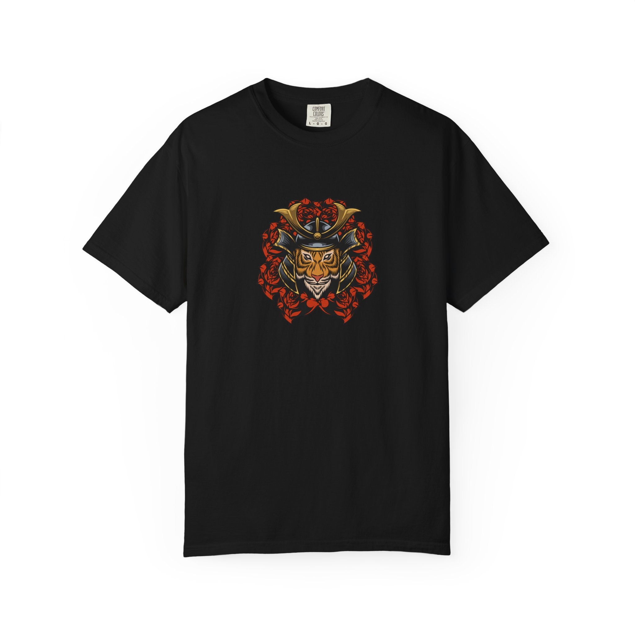 Samurai Tiger Shirt - Japanese Floral Tee - Cool Art Gift - Sinful Threads