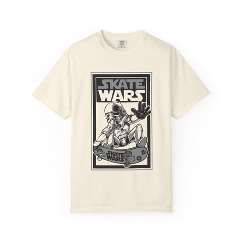 Skateboard Tee Gift - Sci Fi Trooper Funny Skate Wars