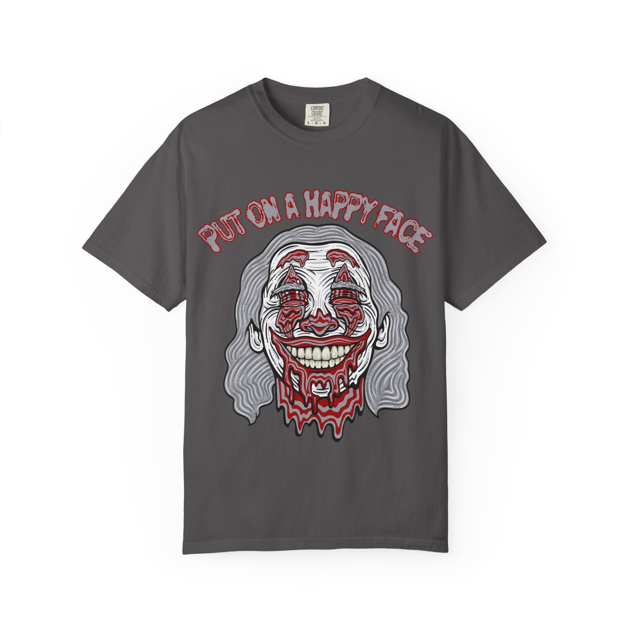 Trippy Clown Shirt - Put On Happy Face Psychedelic Tee Fun - Sinful Threads