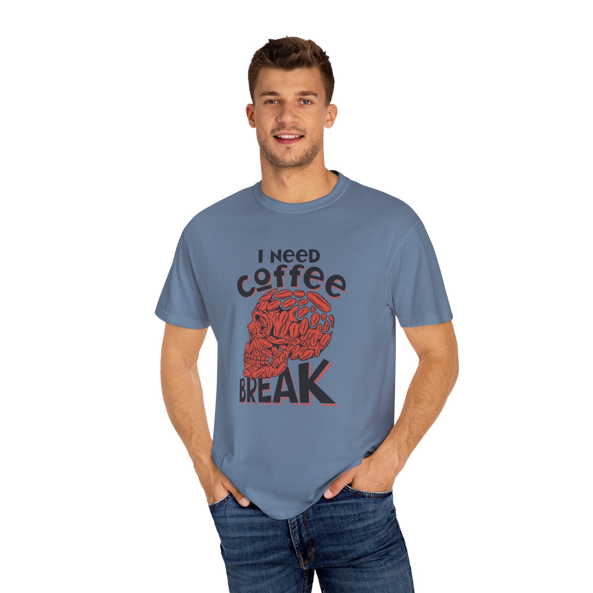 Coffee Skull Shirt - Funny Bold Graphic - Caffeine Addict Tee - Sinful Threads