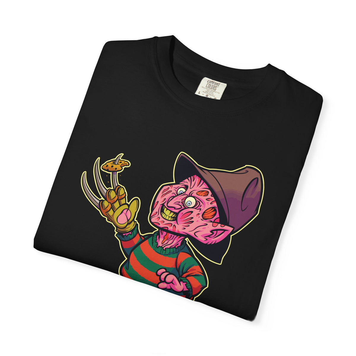 Elf Cookie Elm Street Tee - Spooky Holiday Horror Shirt