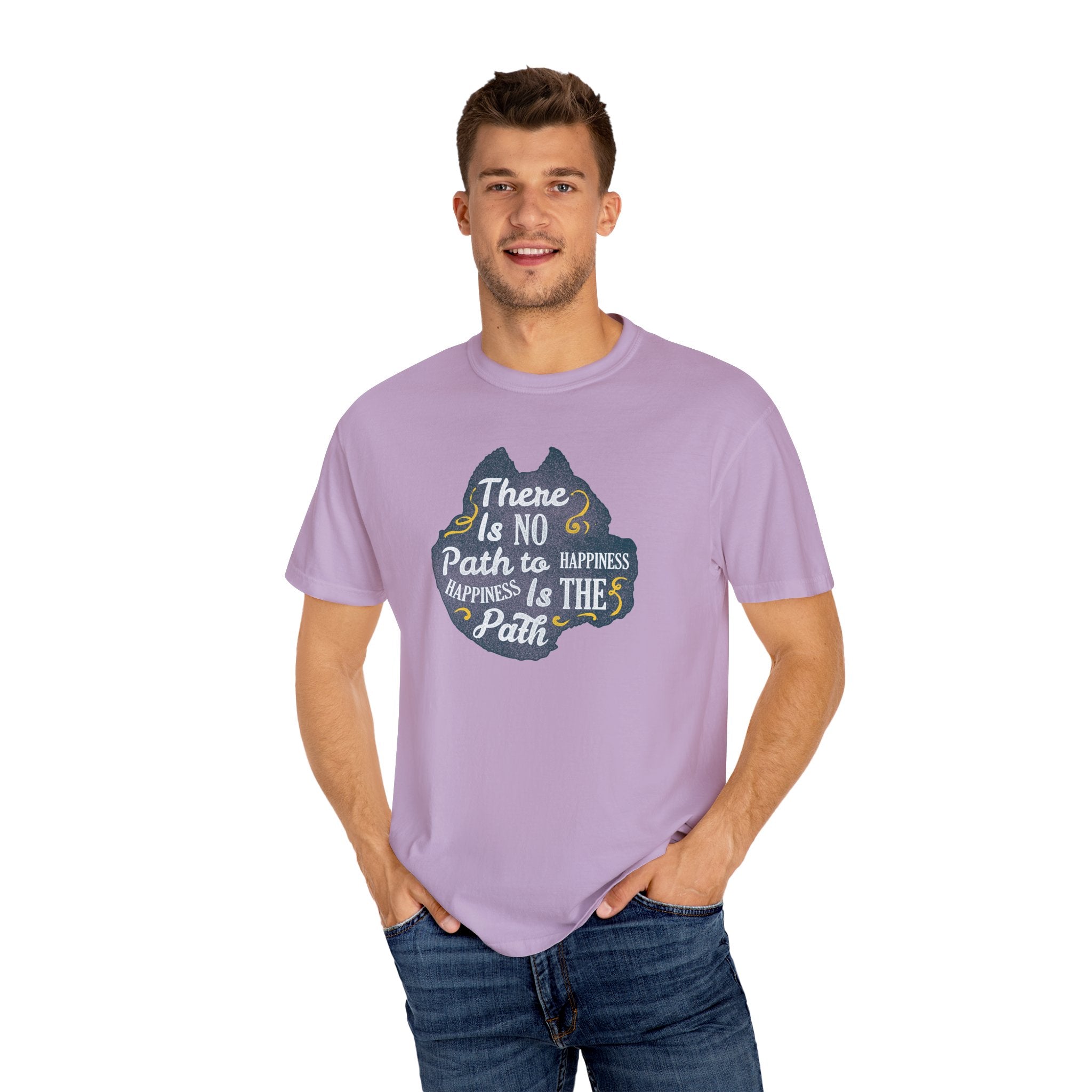 Happiness is The Path Design Motivational Quote T-Shirt - Sinful Threads