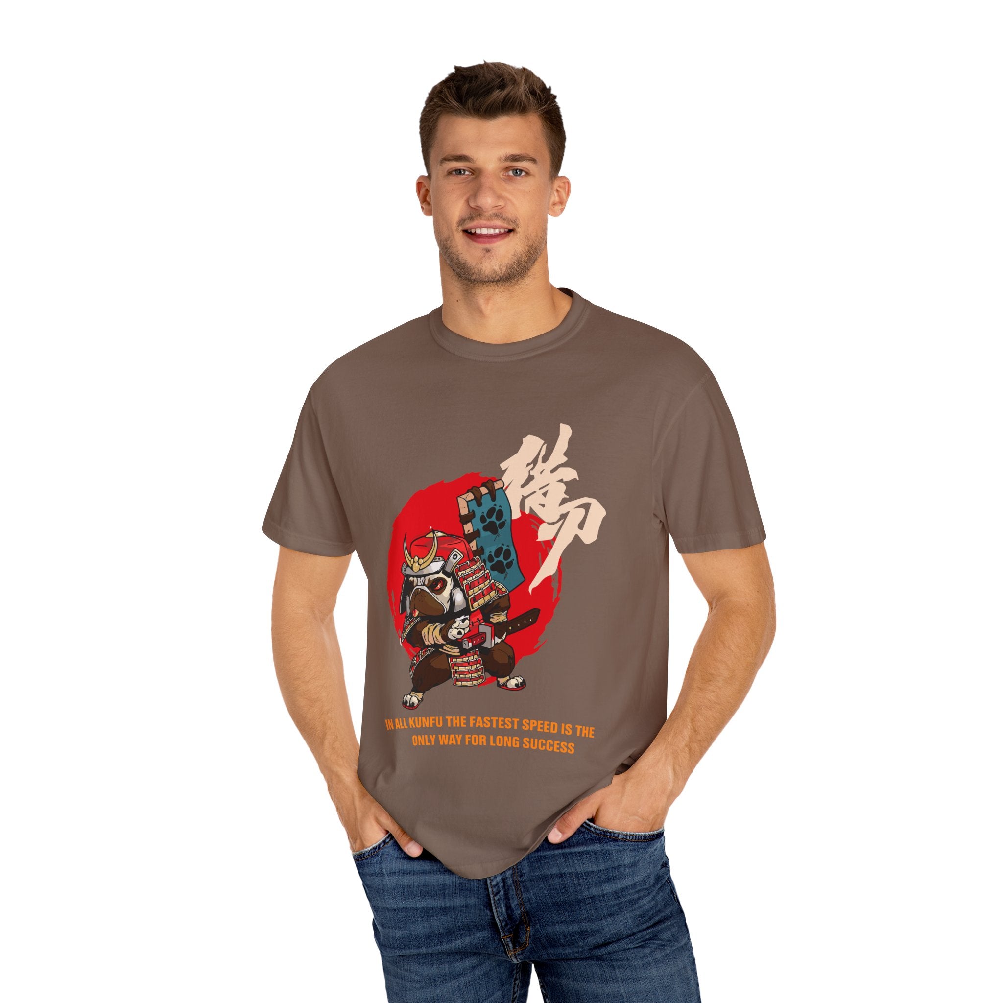 Pug Dog Graphic Tee Japanese Samurai Art Gift - Sinful Threads