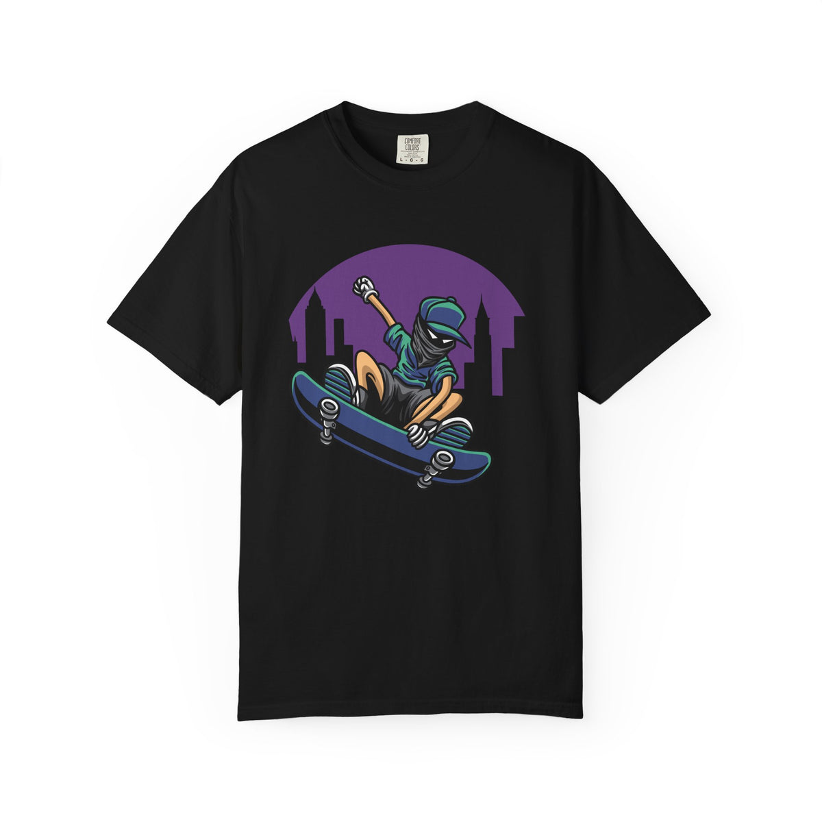 Cityscape Skateboarder Shirt - Urban Graphic Tee - Cool Gift