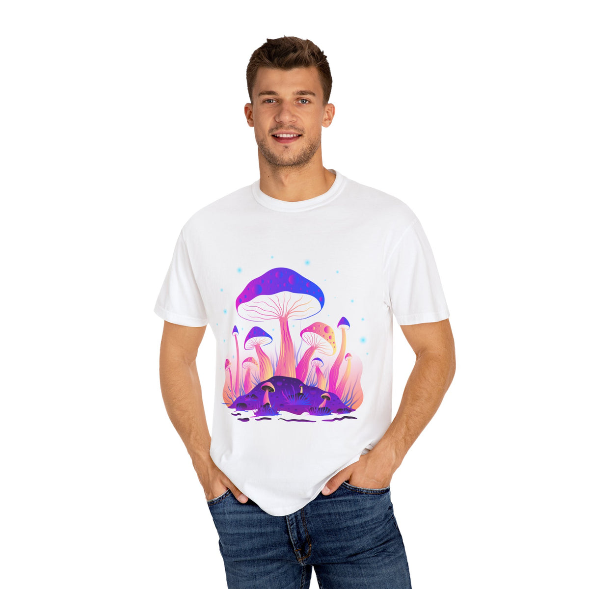 Psychedelic Mushroom Tee - Vibrant Trippy Fungi Art Gift