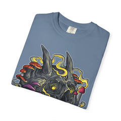 Gothic Mushroom Tee - Horned Skull Deathcore Shirt Gift