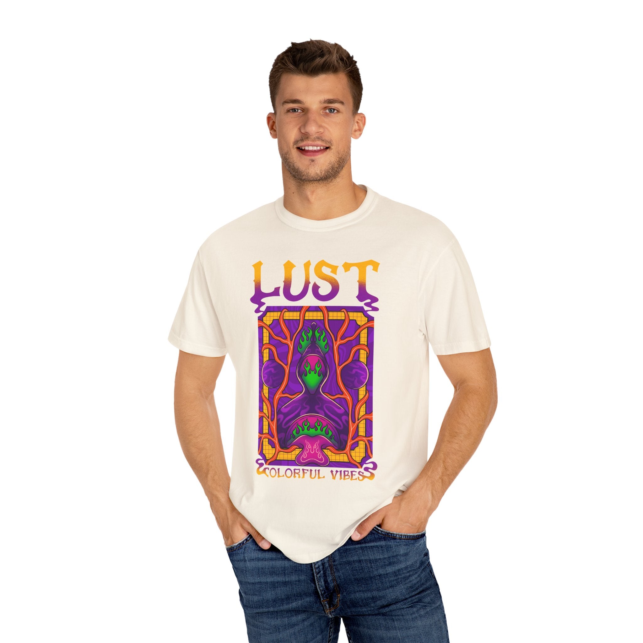 Psychedelic Art Shirt - Trippy Flame Tee - Vibrant Festival Gift - Sinful Threads