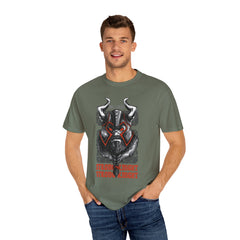 Strong Knight Design with Bold Graphics T-Shirt