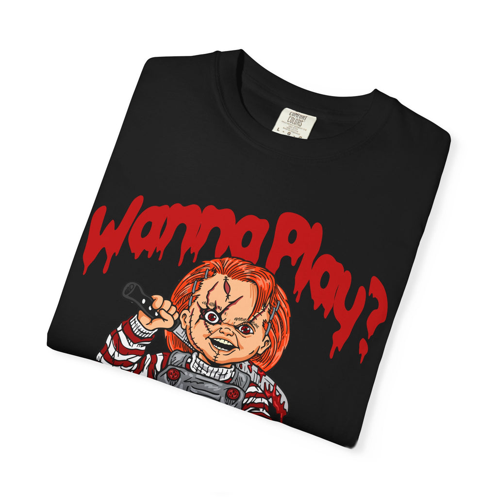 Chucky Doll Shirt - Wanna Play Horror Tee for Movie Fans - Sinful Threads