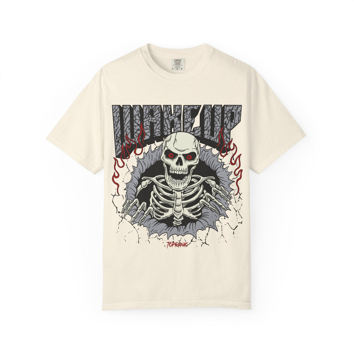 Skull Flame Shirt - Wake Up Fire Design Tee for Bold Style