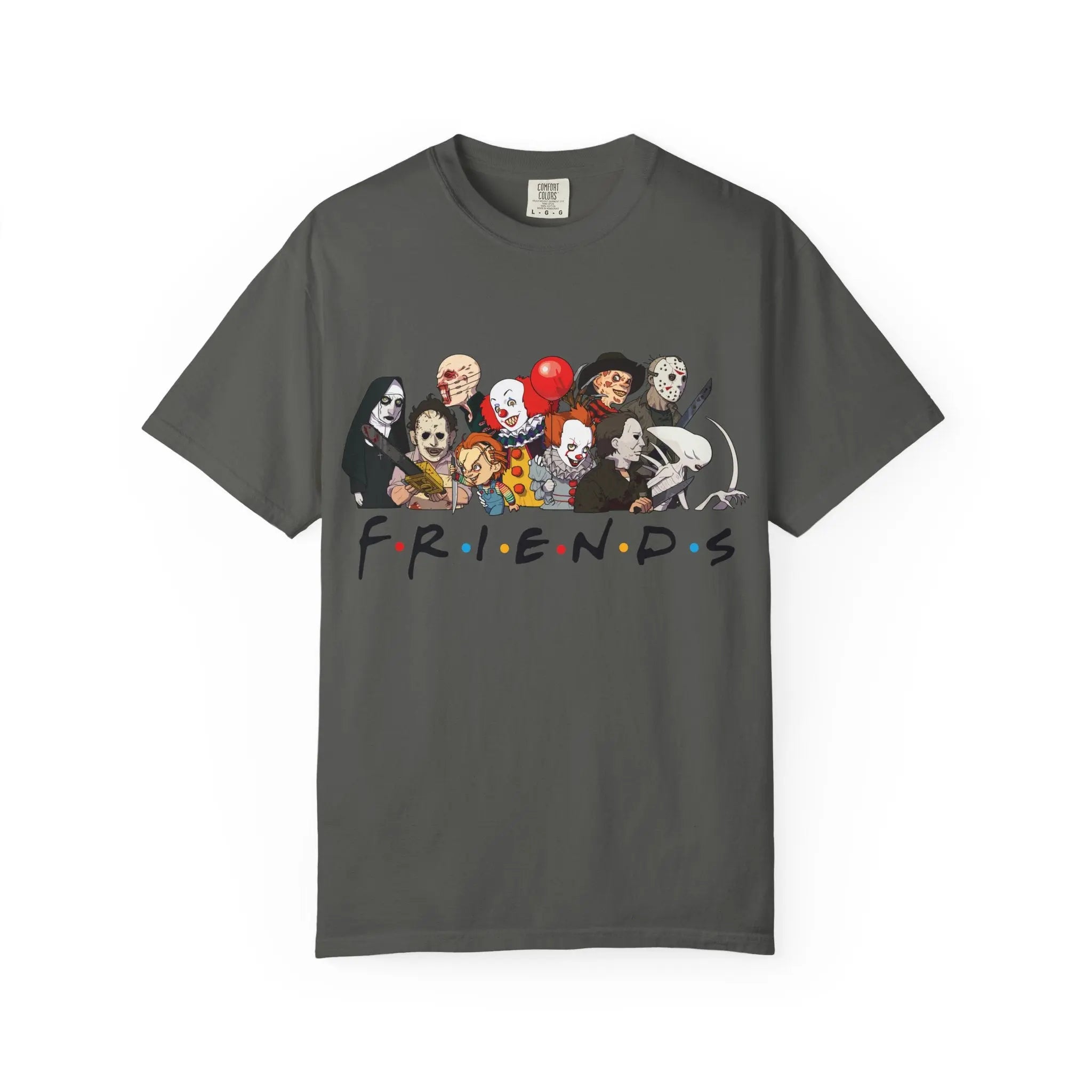 Horror Friends Parody Tee - 80s Villain Mashup Gift Shirt - Sinful Threads
