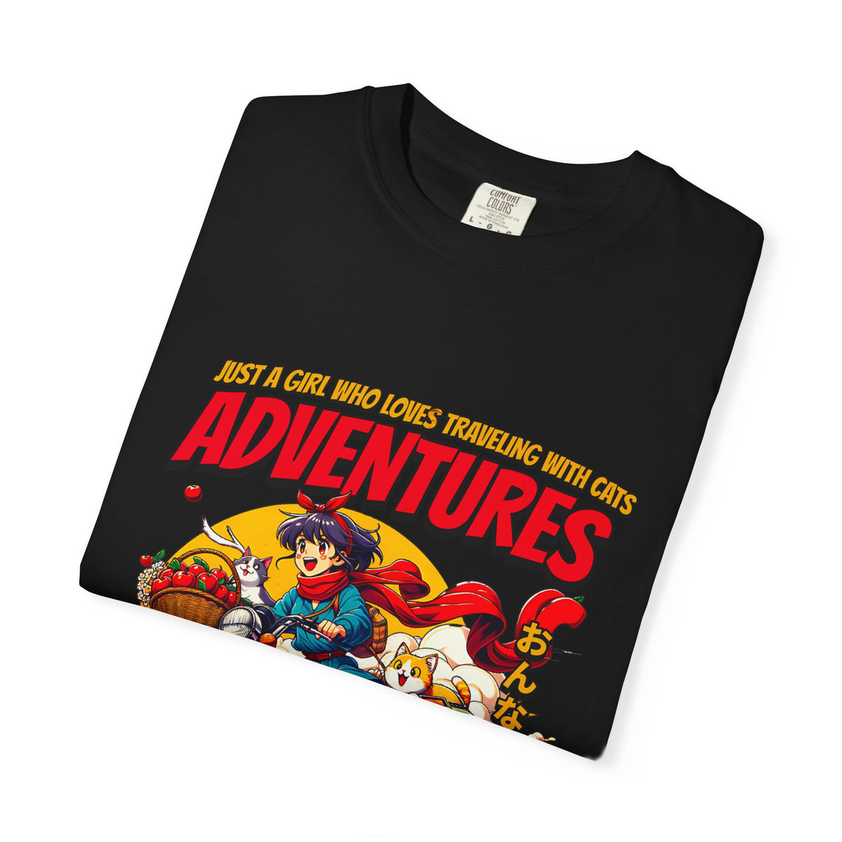 Cat Motorcycle Tee - Anime Adventure Top - Perfect Gift