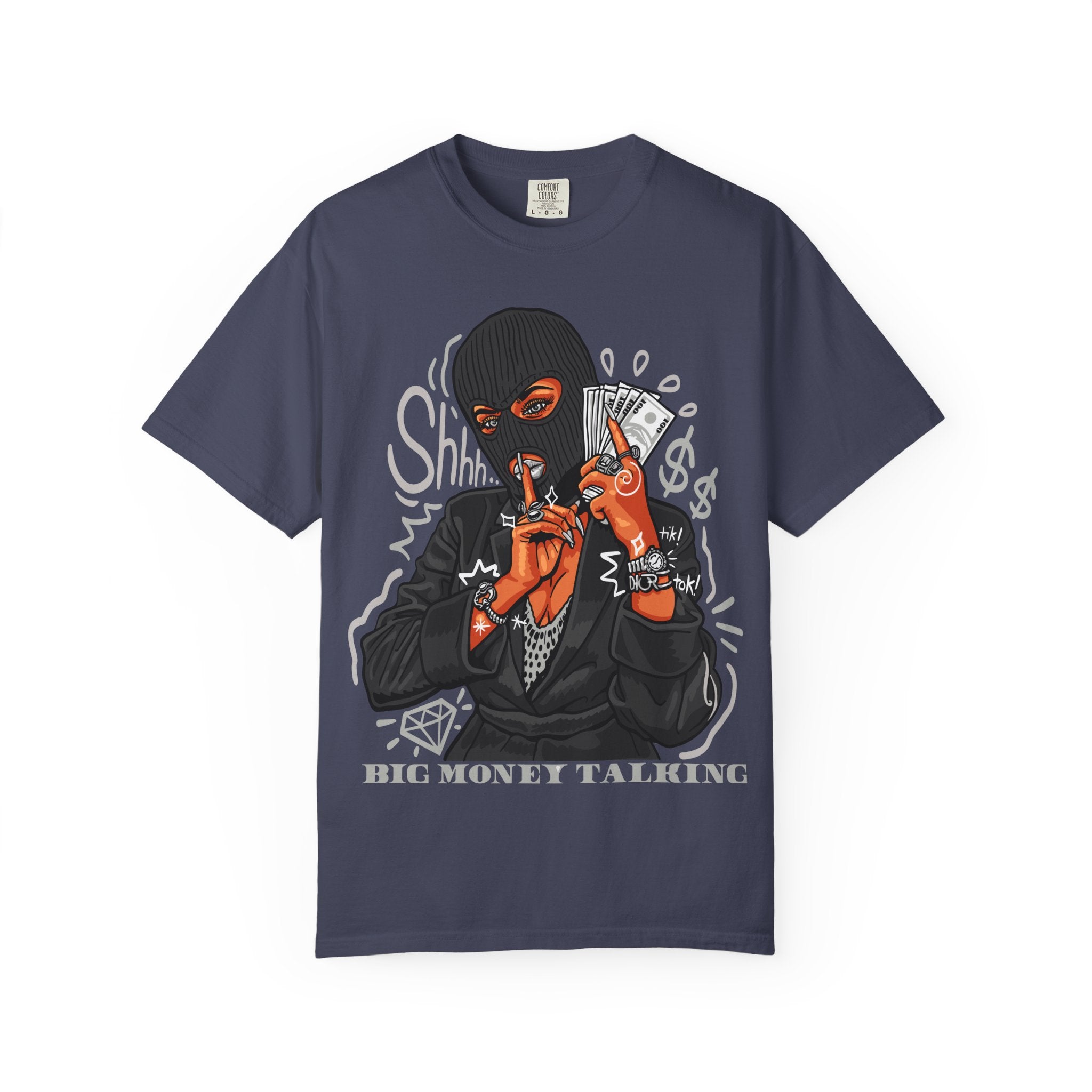Money Heist Shhh Graphic Tee – Gangster Streetwear - Sinful Threads