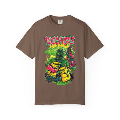 Toxic Hustle Hazmat Gas Mask Biohazard Tee - Survival Horror Shirt - Sinful Threads