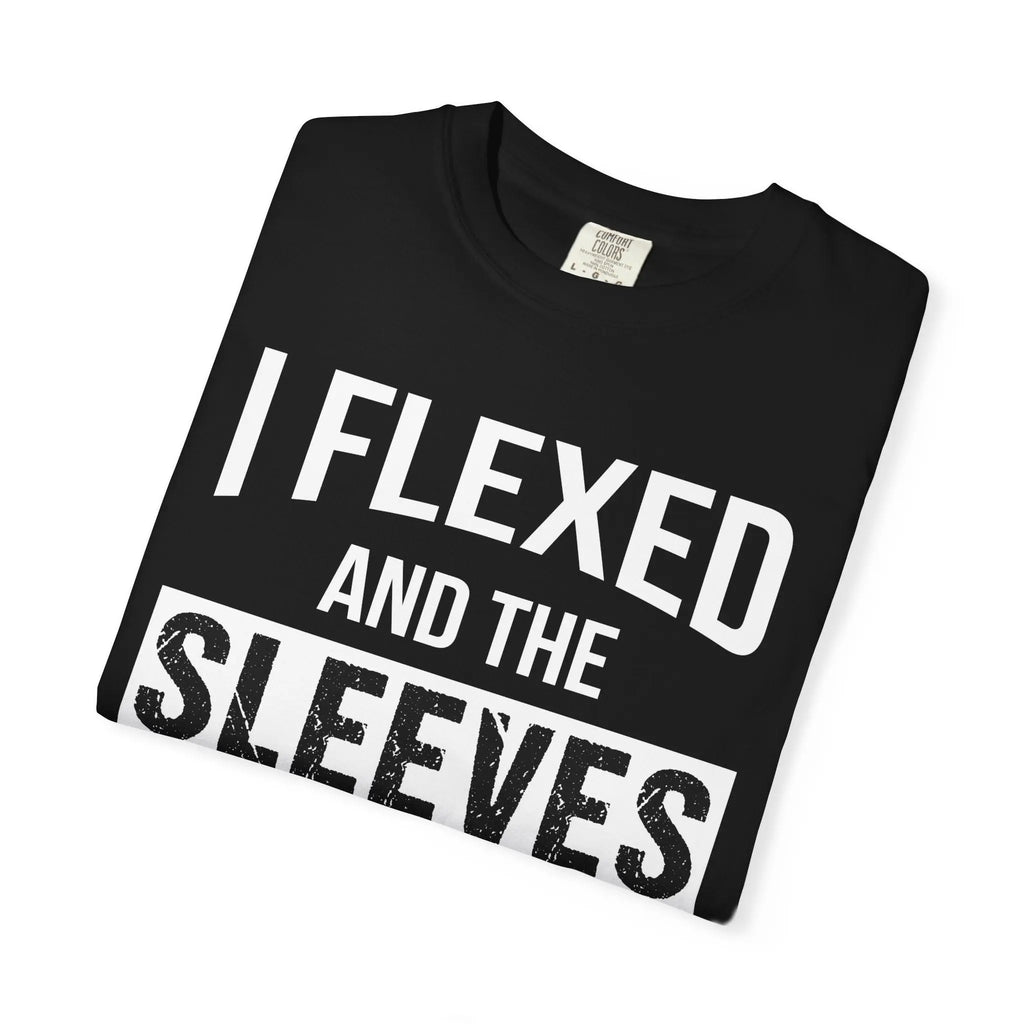 I Flexed Sleeves Statement T-Shirt - Premium Gym Humor Tee Printify