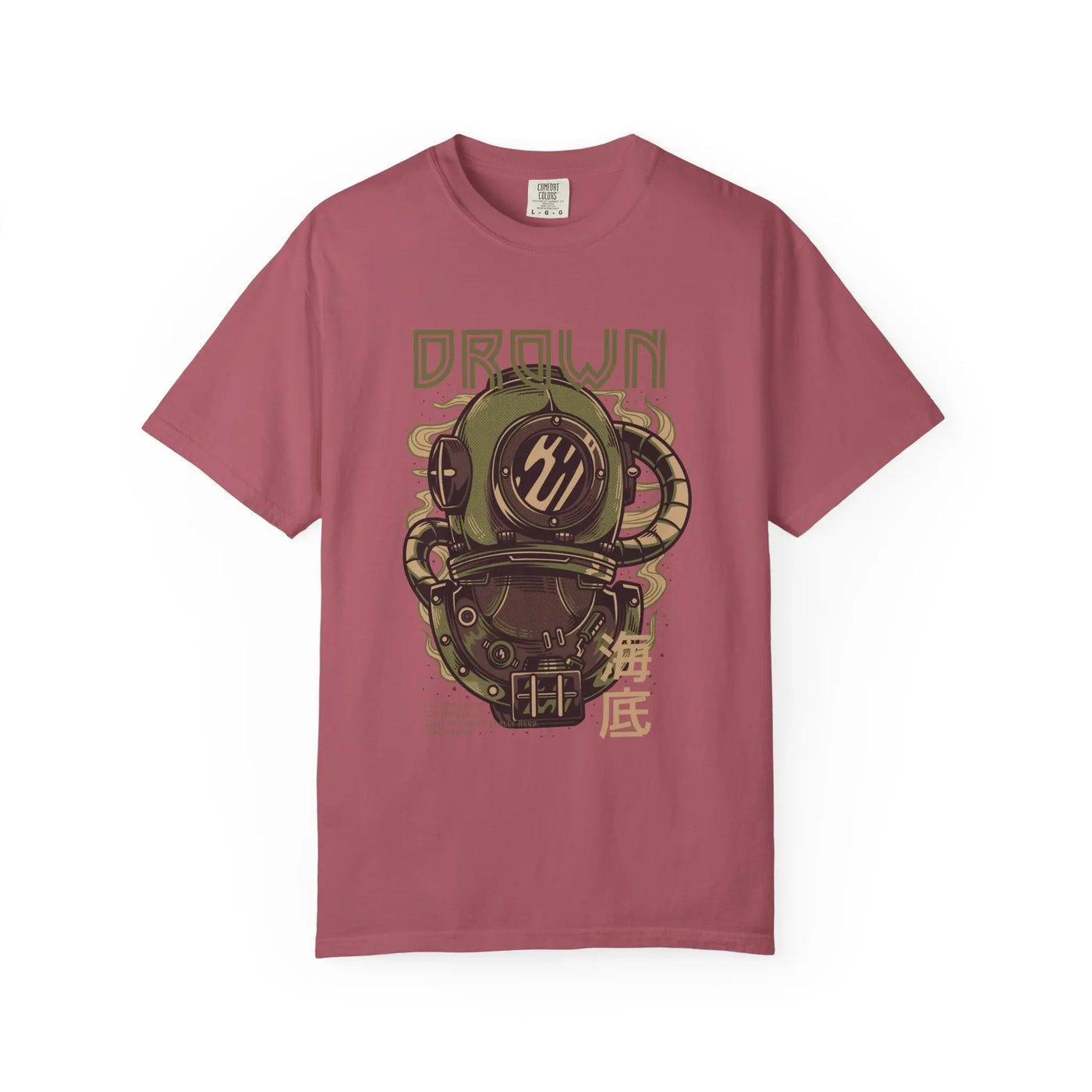 Drown Deep Sea Diver With Quote Graphic Cool Design T-Shirt - Sinful Threads
