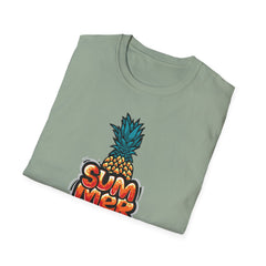 Bold Pineapple Print Tee - Summer Vibes Tropical Graphic