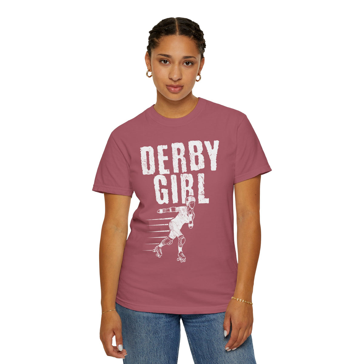 Derby Girl Skater Illustration Sports Design T-Shirt