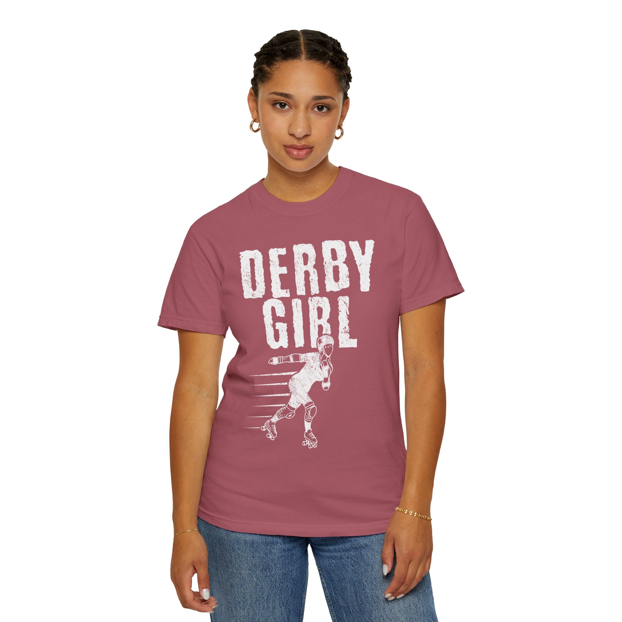 Derby Girl Skater Illustration Sports Design T-Shirt - Sinful Threads