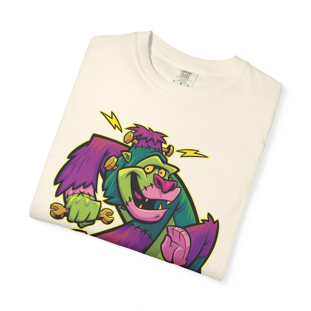 Monster Mashup Tee - King Kong Frankenstein Cartoon Design - Sinful Threads
