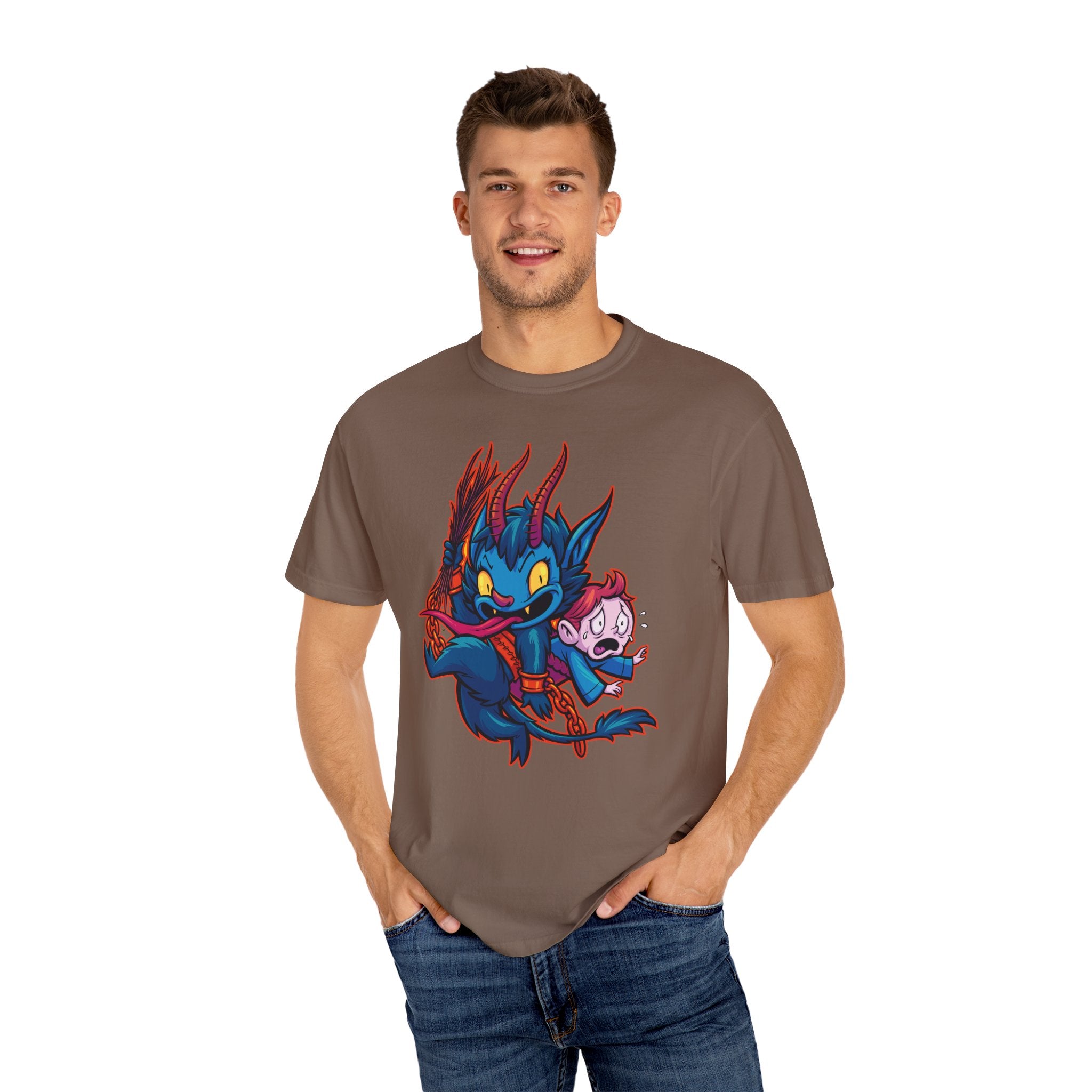 Kawaii Krampus Tee - Cute Cartoony Holiday Shirt - Sinful Threads