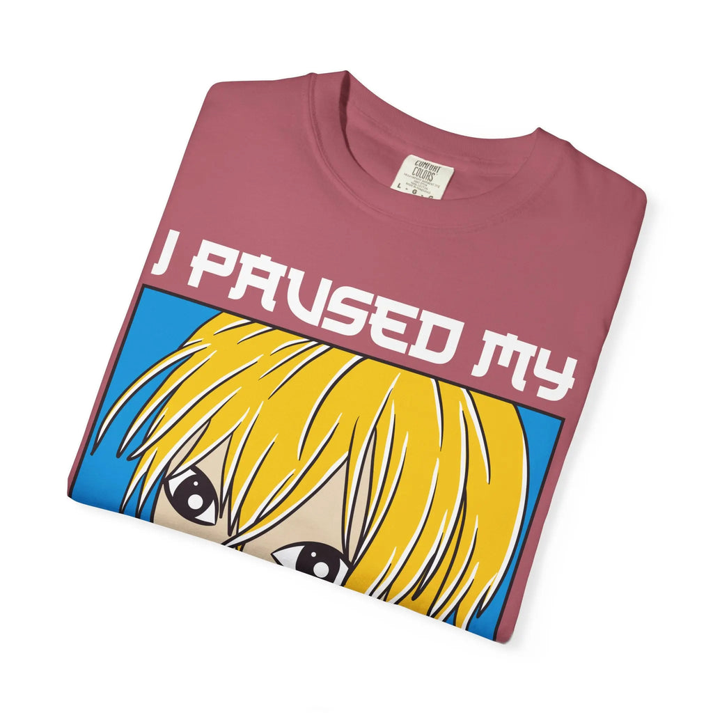 Paused Anime Shirt – Graphic Meme Tee - Sinful Threads
