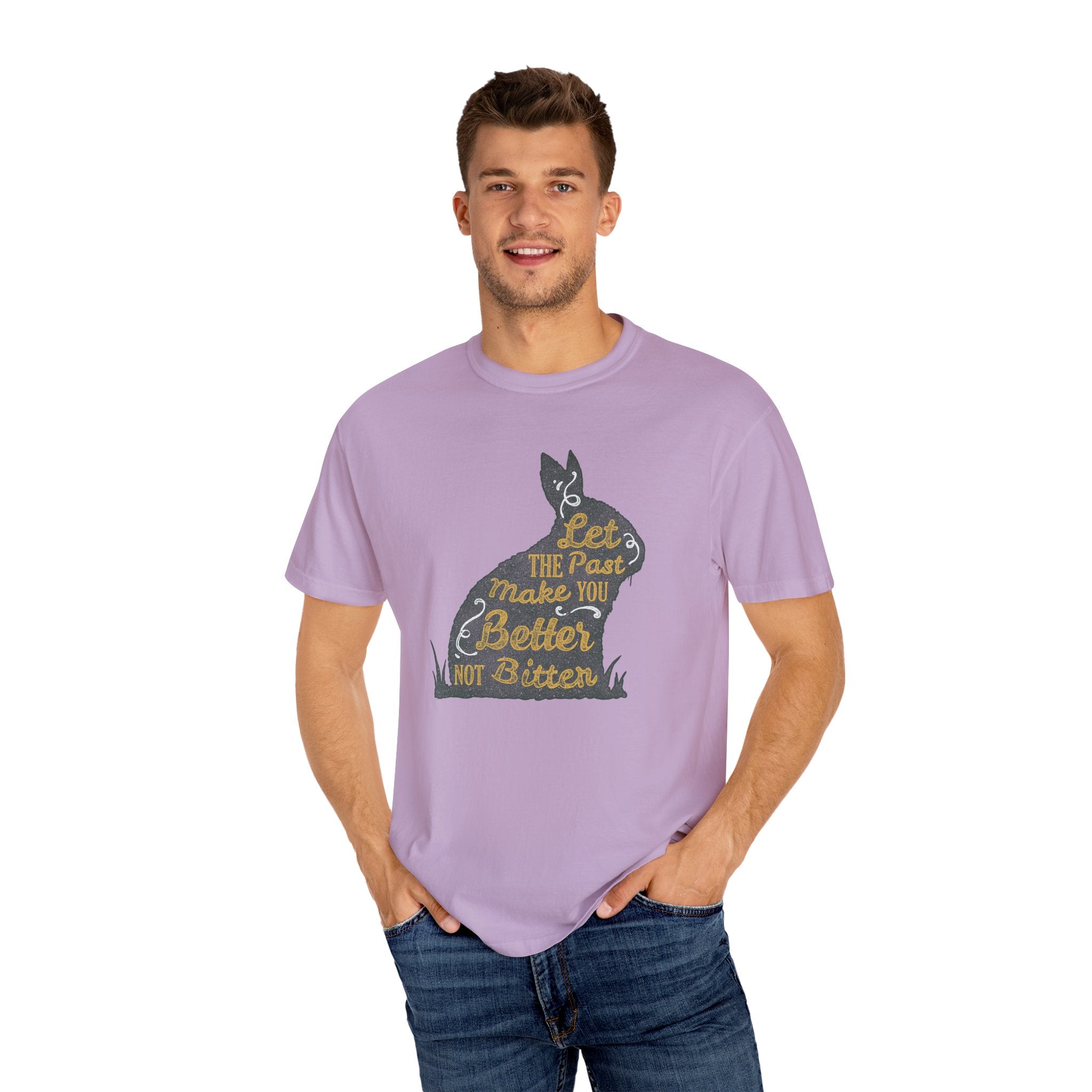 Let the Past Make You Better Graphic on Rabbit T-Shirt - Sinful Threads
