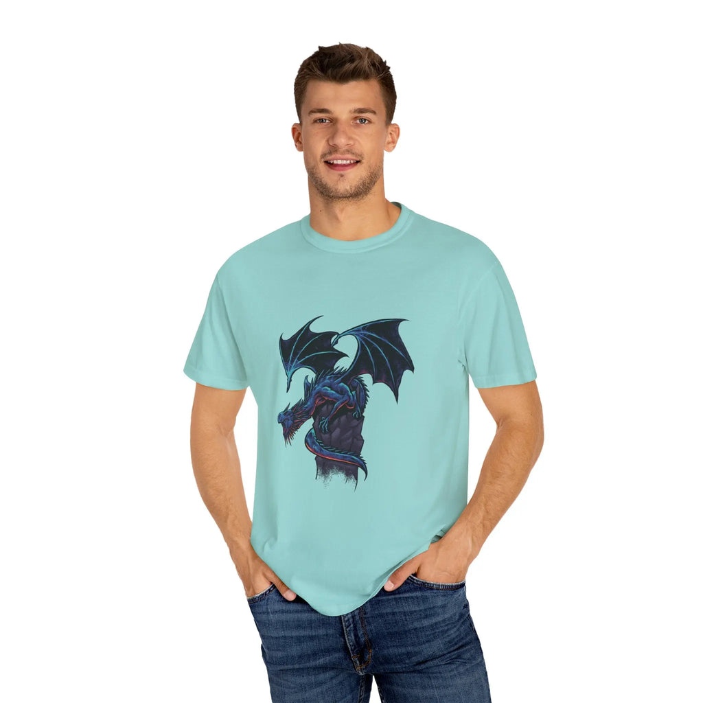 Fierce Dragon Roaring Illustration Graphic Design T-Shirt - Sinful Threads